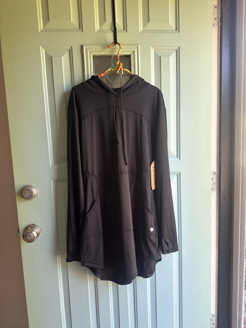 Avalanche Black Hooded Tunic with Thumbholes